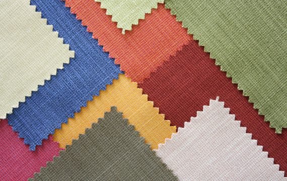 Multi color fabric texture samples